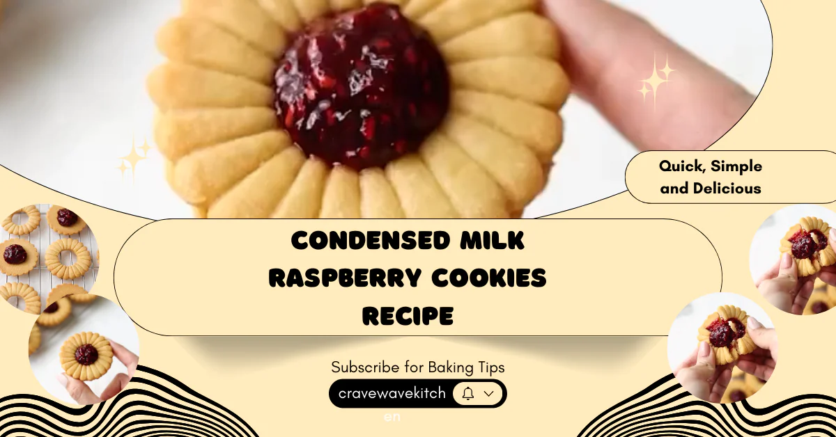 Condensed Milk Raspberry Cookies