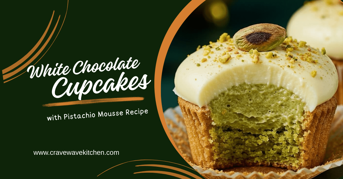 White Chocolate Cupcakes with Pistachio Mousse recipe