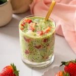 Cup of Strawberry Matcha Sago