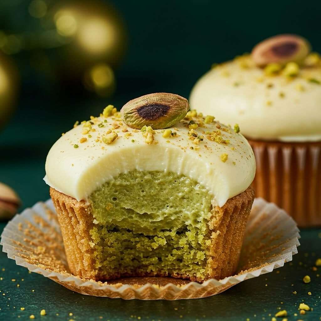 Cupcakes with Pistachio Mousse