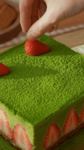 Strawberry Matcha Mousse Cake Recipe