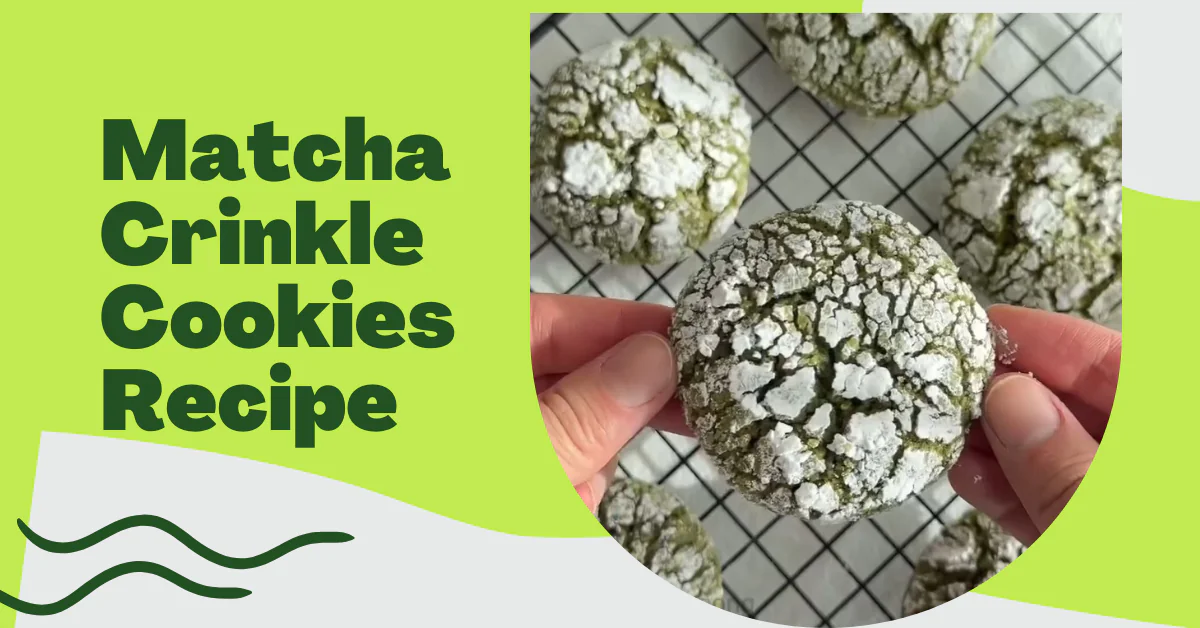 Matcha Crinkle Cookies Recipe