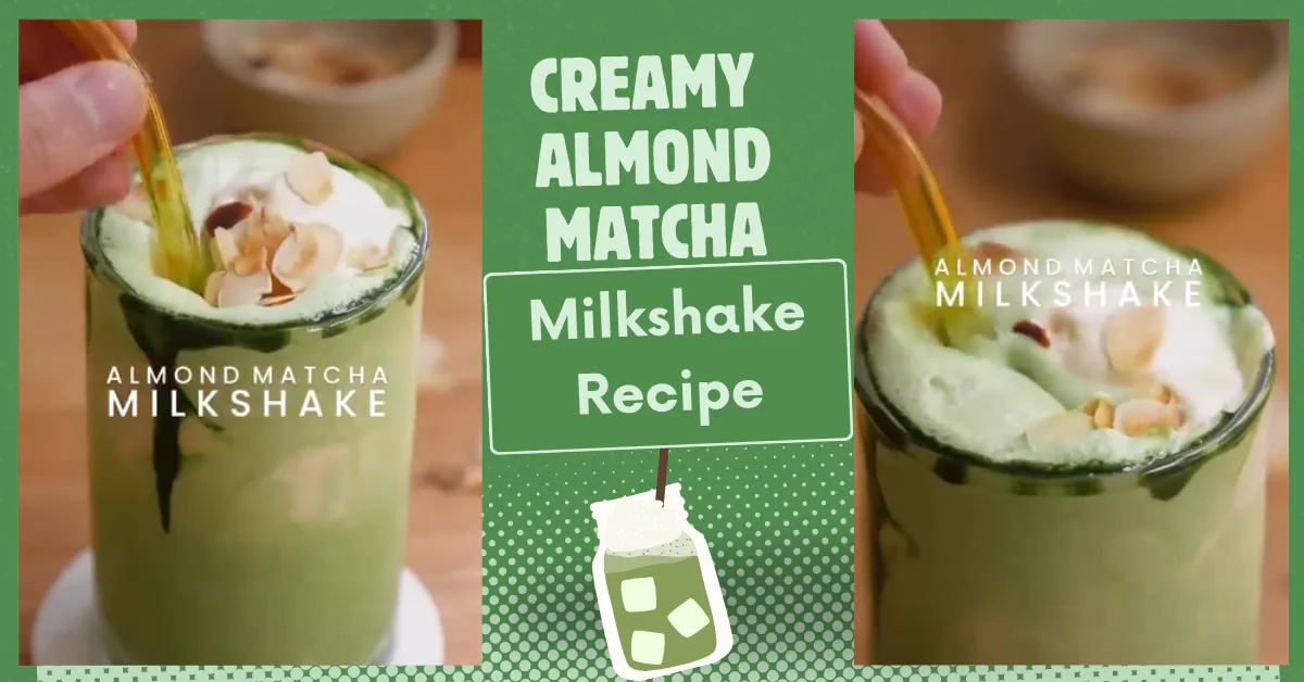 Creamy Almond Matcha Milkshake