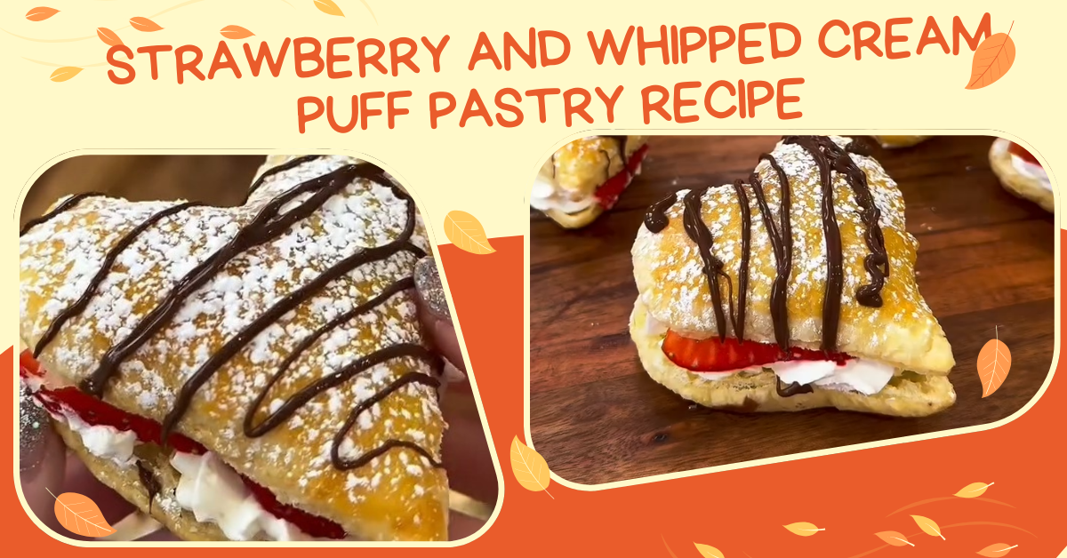 Strawberry and Whipped Cream Puff Pastry