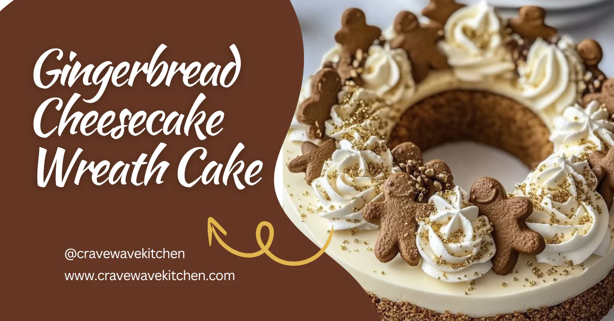 Gingerbread Cheesecake Wreath Cake Recipe