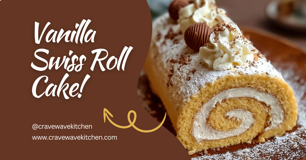 Vanilla Swiss Roll Cake