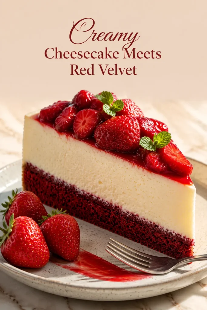 Red Velvet Strawberry Cheesecake