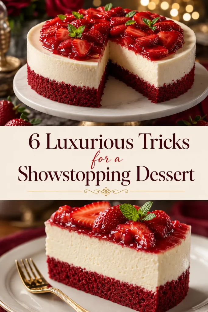 Red Velvet Strawberry Cheesecake