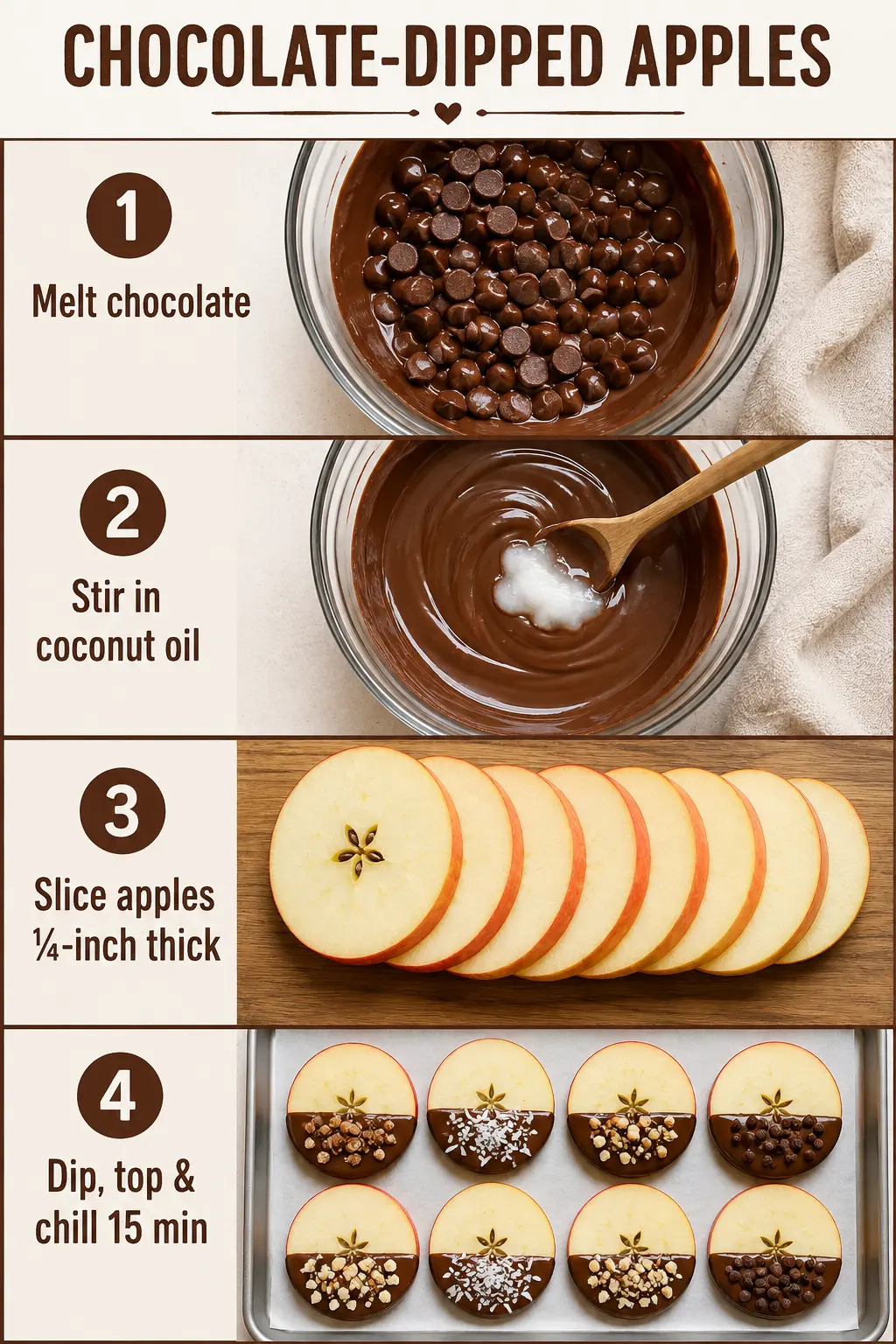 chocolate dipped apples