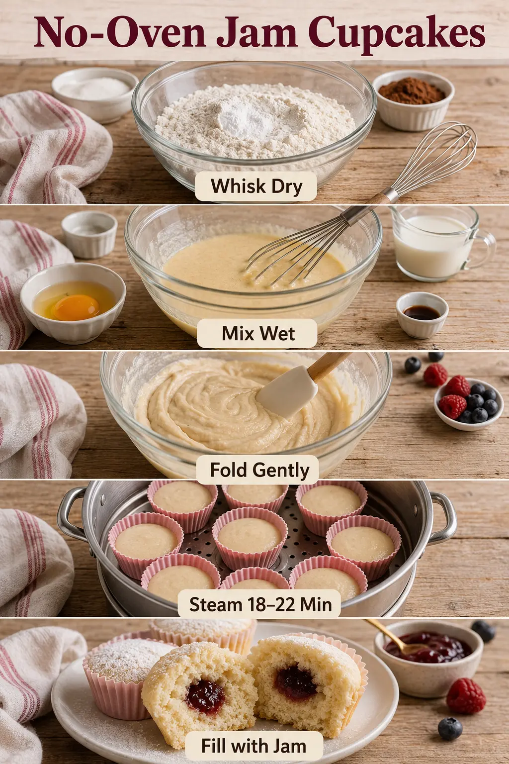 Stovetop Jam-Filled Cupcakes