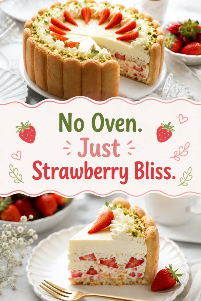 Strawberry Charlotte Cake
