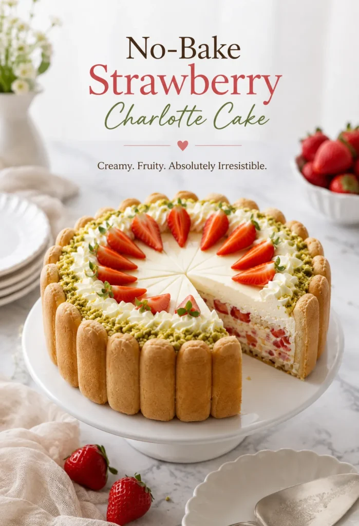 Strawberry Charlotte Cake
