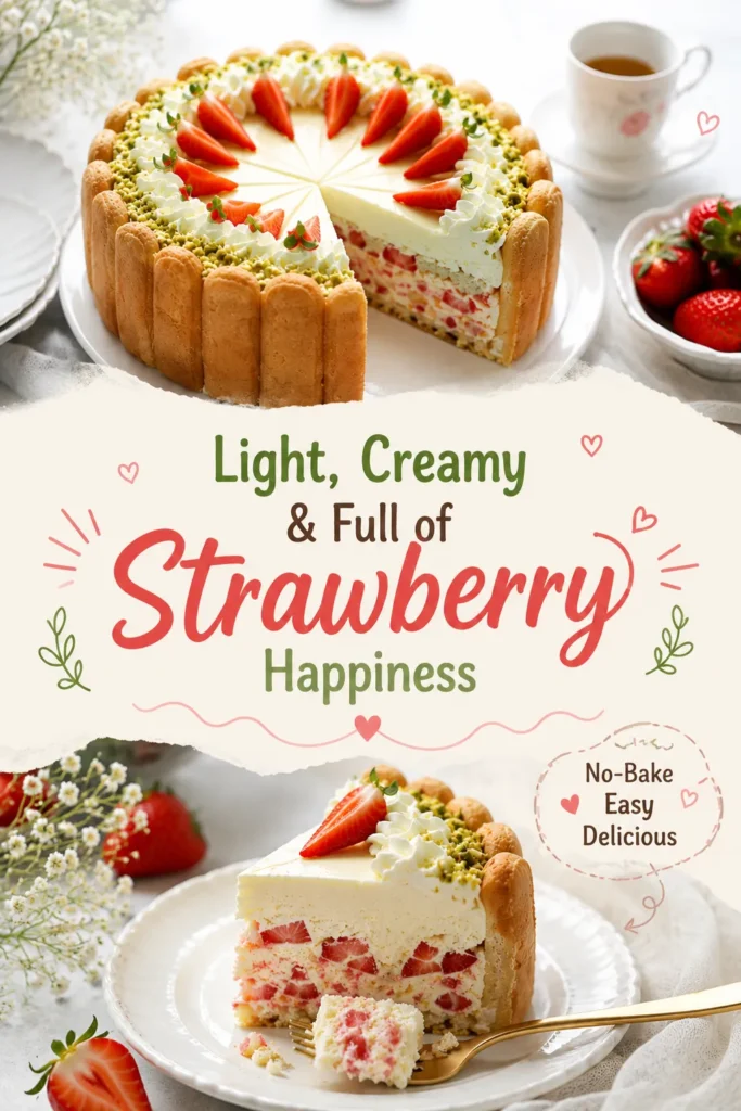 Strawberry Charlotte Cake