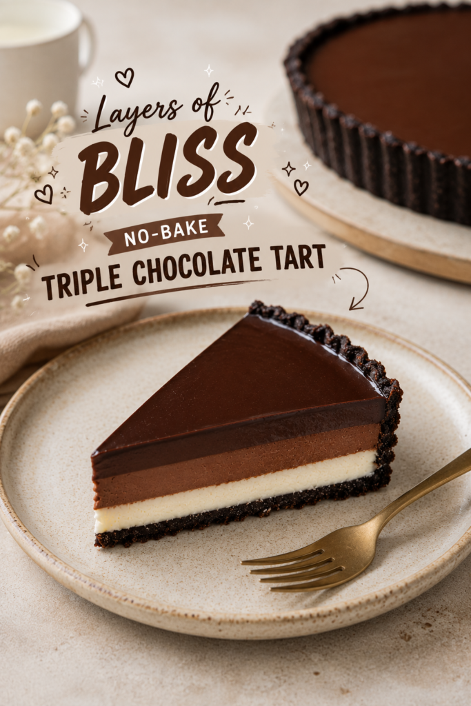 No-Bake Triple Chocolate Tart