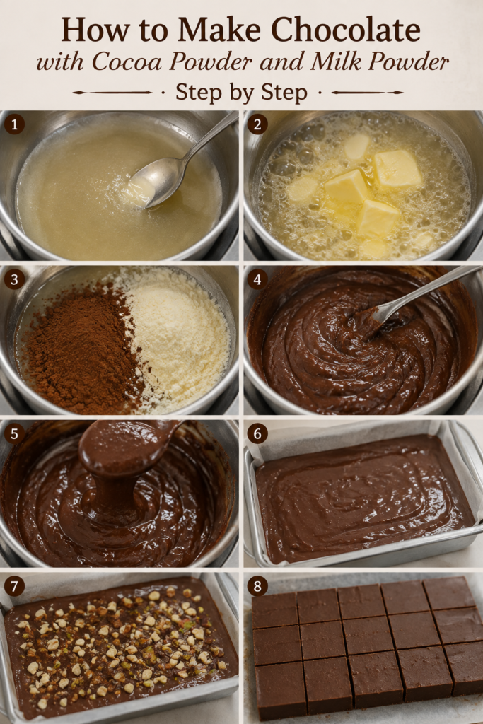 How to Make Chocolate with Cocoa Powder and Milk Powder