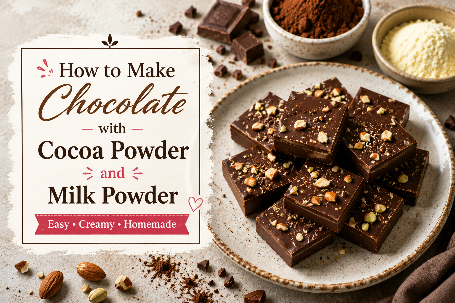 How to Make Chocolate with Cocoa Powder and Milk Powder