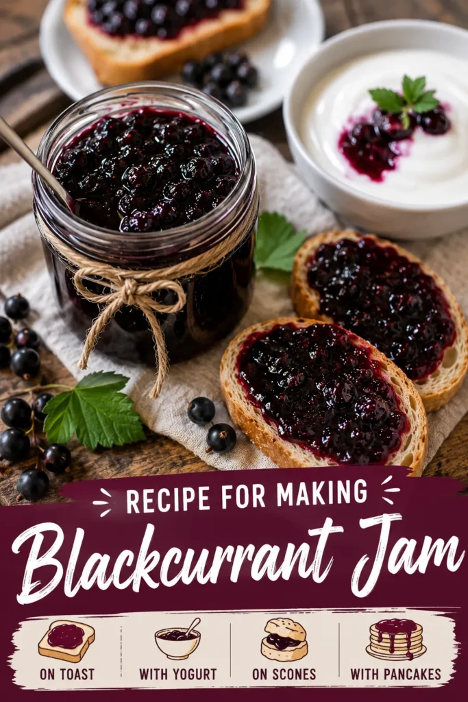 recipe for making blackcurrant jam