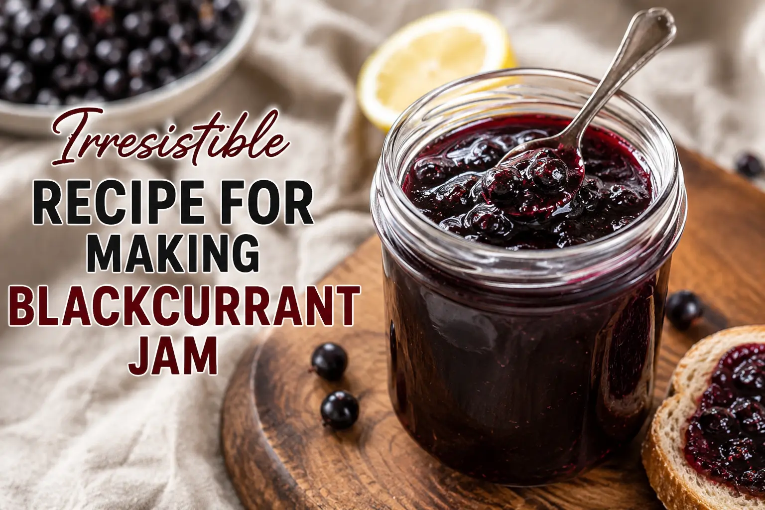 recipe for making blackcurrant jam