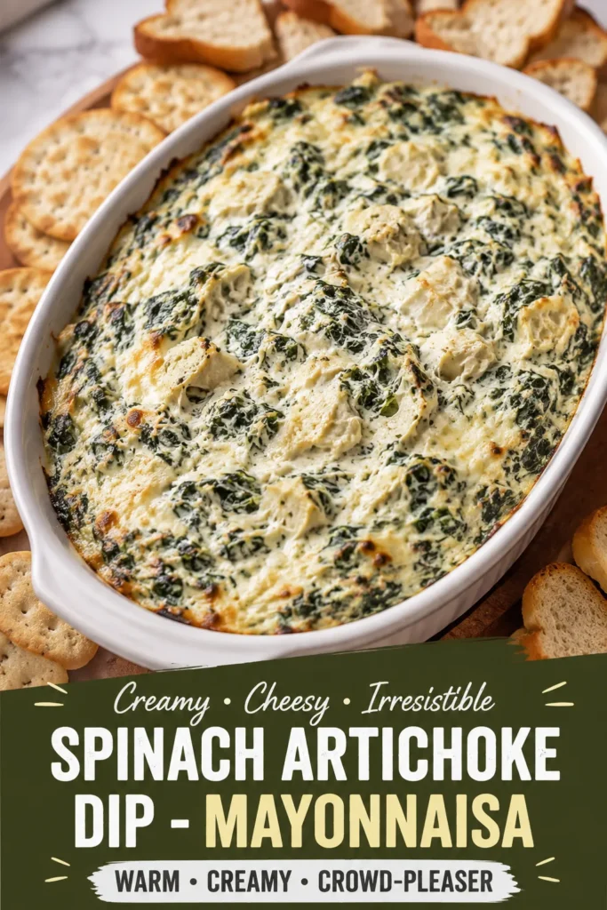spinach artichoke dip -mayonnaisa 