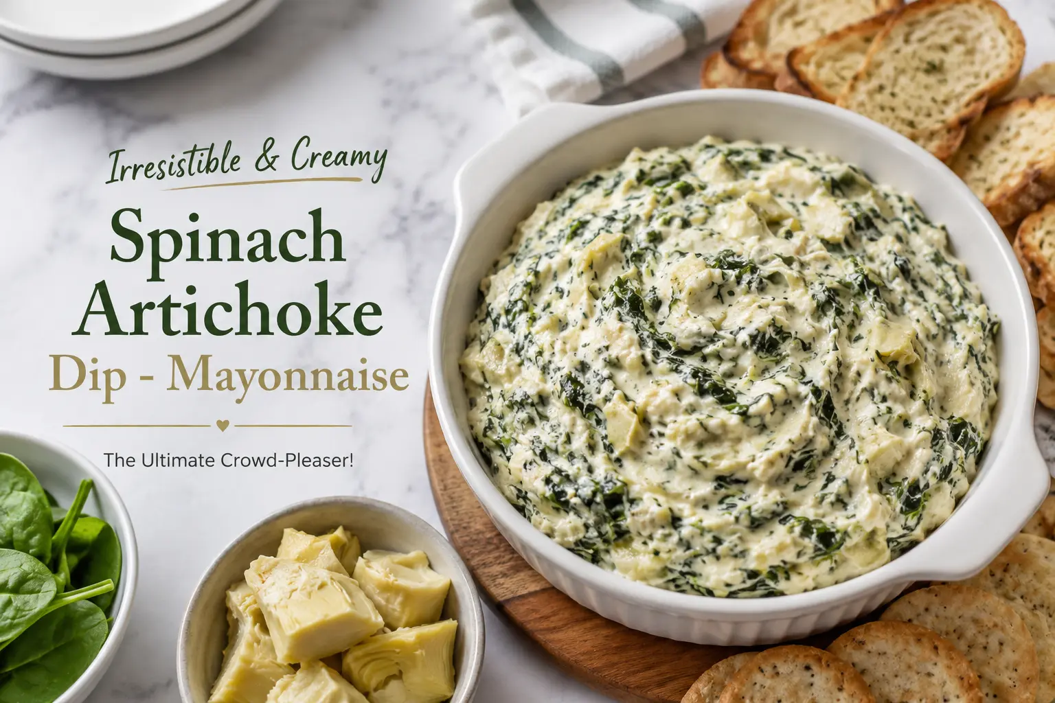 spinach artichoke dip -mayonnaisa