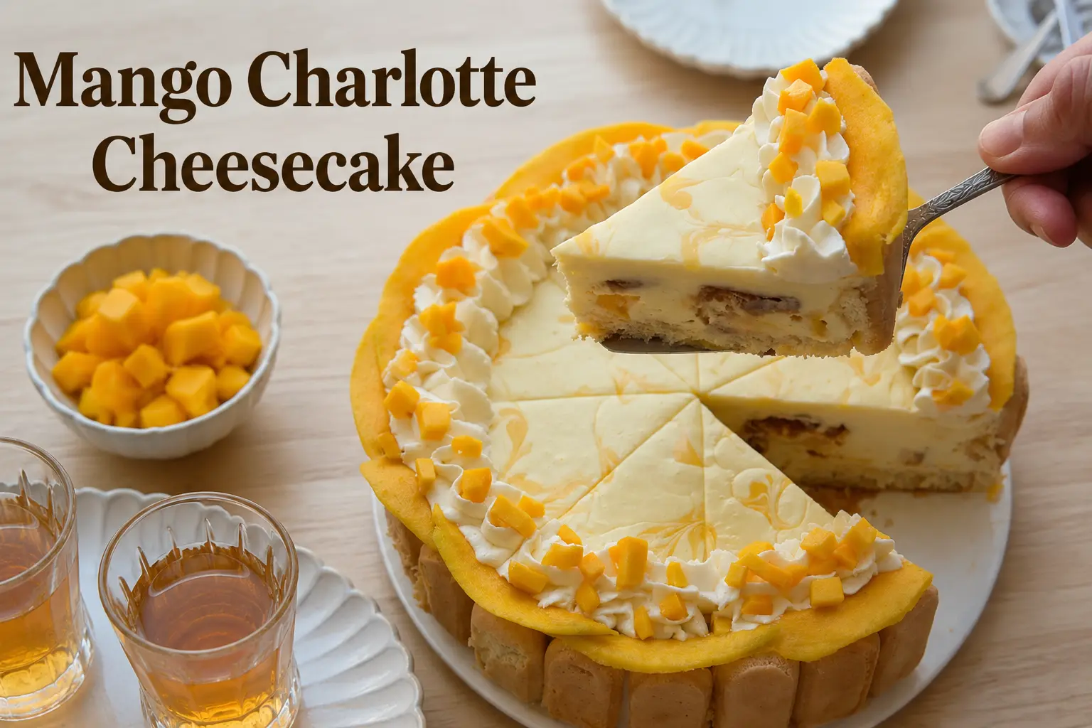Mango Charlotte Cheesecake