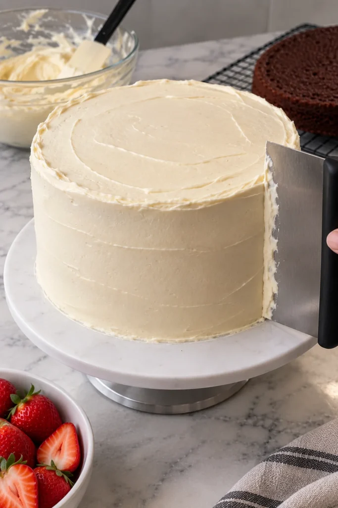 How to Frost a Cake With Frosting