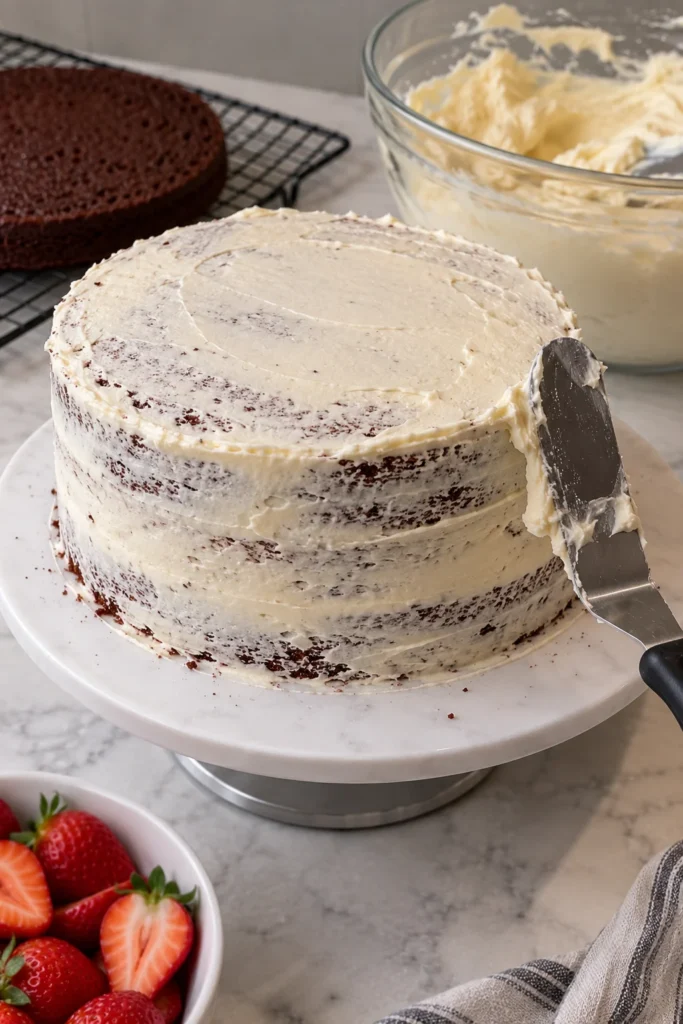 How to Frost a Cake With Frosting