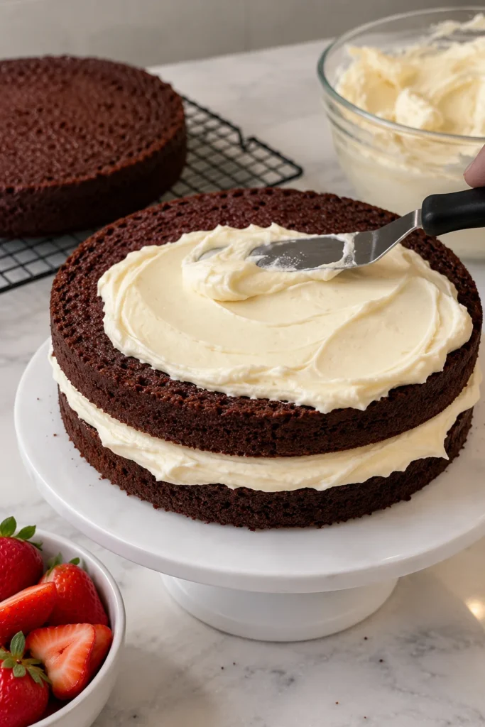How to Frost a Cake With Frosting