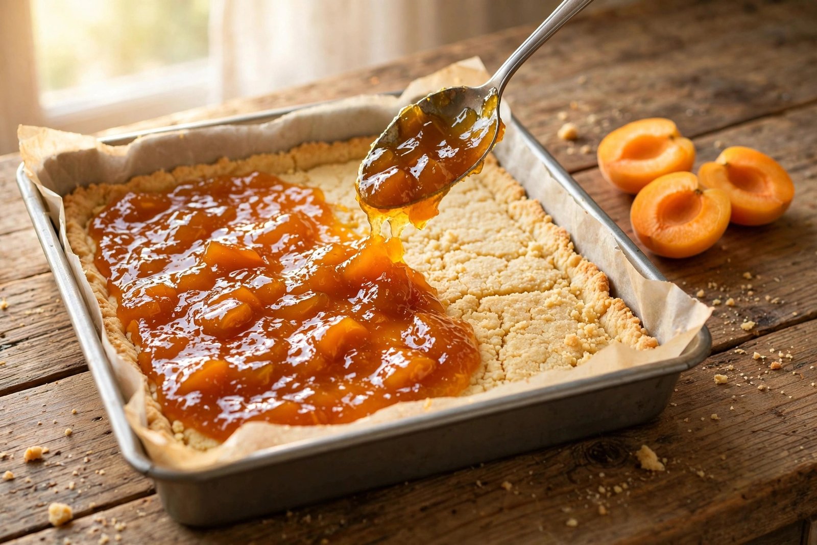 Fresh Apricot Crumble Bars