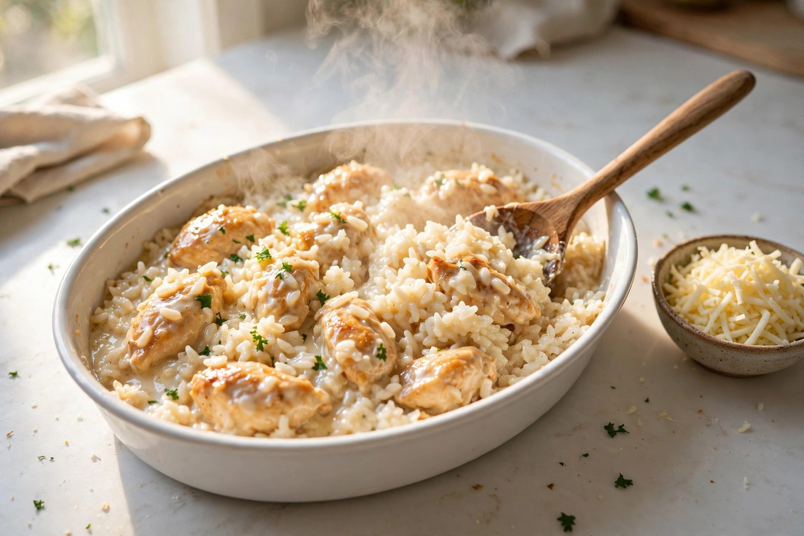 Smothered Chicken and Rice Recipe